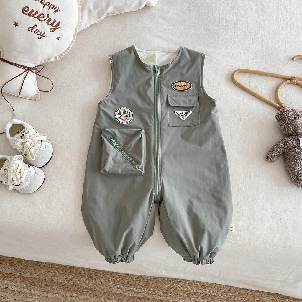 New Winter Thickened Sleeveless Baby Romper 2025 - Newborn Fashion Bodysuit