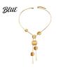 Detailliertes Design Halskette Disc Choker für Damen Vintage Fransen Münze
