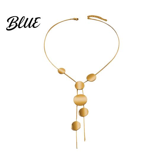 Detailliertes Design Halskette Disc Choker für Damen Vintage Fransen Münze