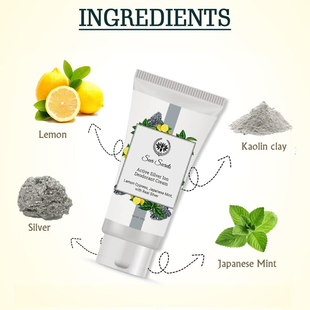 Seer Secrets Underarm Deodorant Cream to Neutralizes Odour Balancing Deo Cream for Women All Natural deodorant cream -100g