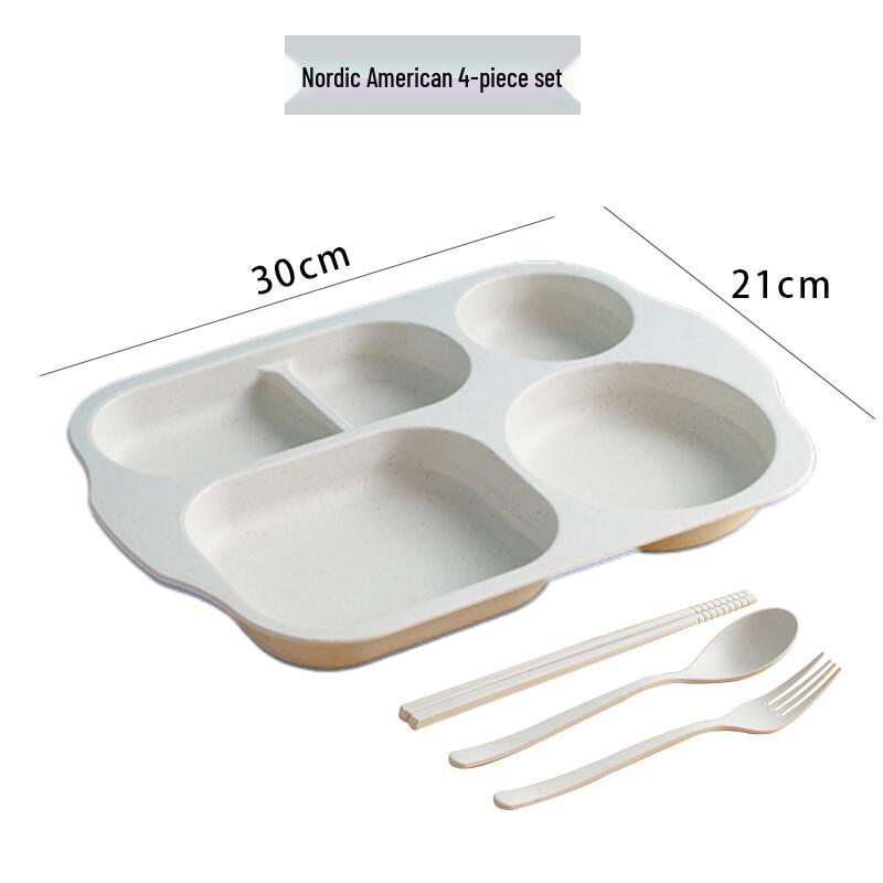 Wheat Straw Kids Divided Plate Set