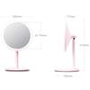 AMIRO Delight Mirror Mini Series Cordless Makeup Mirror with 3 Brightness PSE Japanese Instruction Manual AML004PK Pink (Built-in) 6.5-inch Settings,
