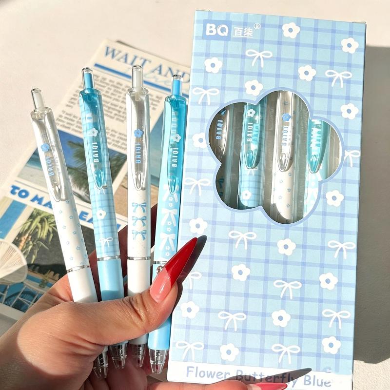 Cute Kawaii Cartoon Gel Pen Set Non-slip Grip Smooth Writing for Students Exam Note Taking Classroom Supplies