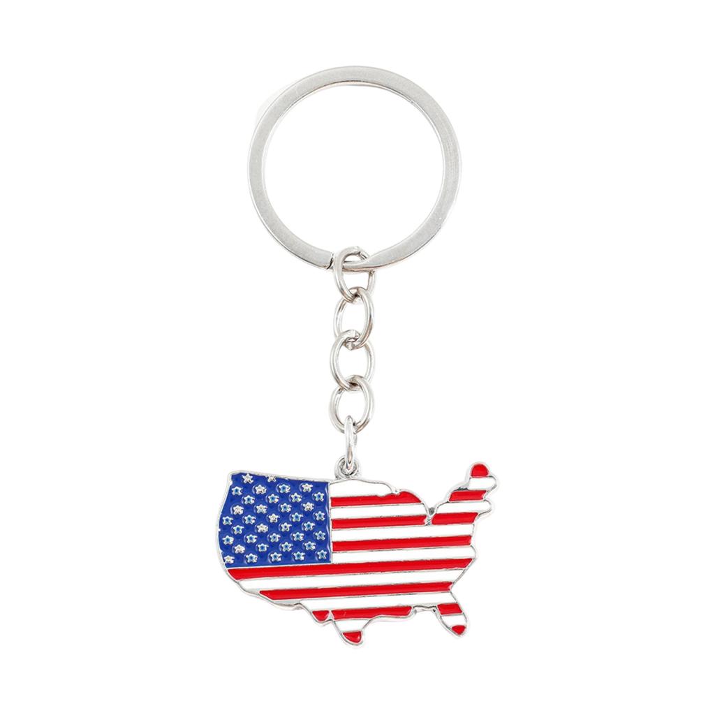 Independence Day-Themed Keychain: Flag, Cross, And Heart-Shaped Bottle Opener Alloy Pendant Charm
