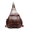 New Soft Leather Ladies' Double-shoulder Bag Backpack Is Fashionable and Versatile, A Retro Ladies' Single-shoulder Bag.