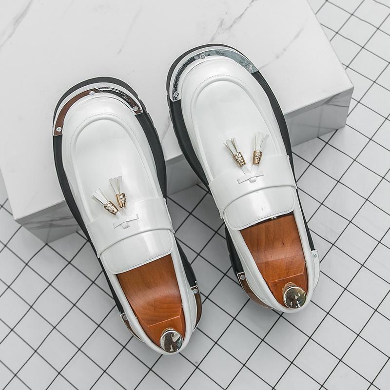 Fashion Fashion Leather Man Casual Shoes Leisure Walk Mens Loafers Moccasins Breathable Slip on Flats Comfy Driving Shoes Business Shoes