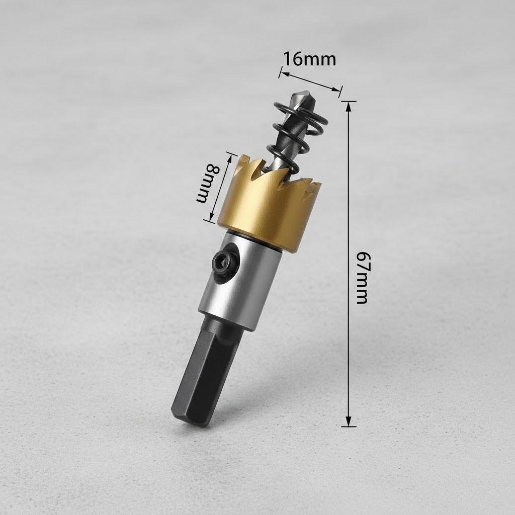 HSS Hole Saw Drill Bit Set 5Pcs Hole Cutter for Sheet Metal Reaming 16mm 18.5mm 20mm 25mm 30mm Professional Tool Kit