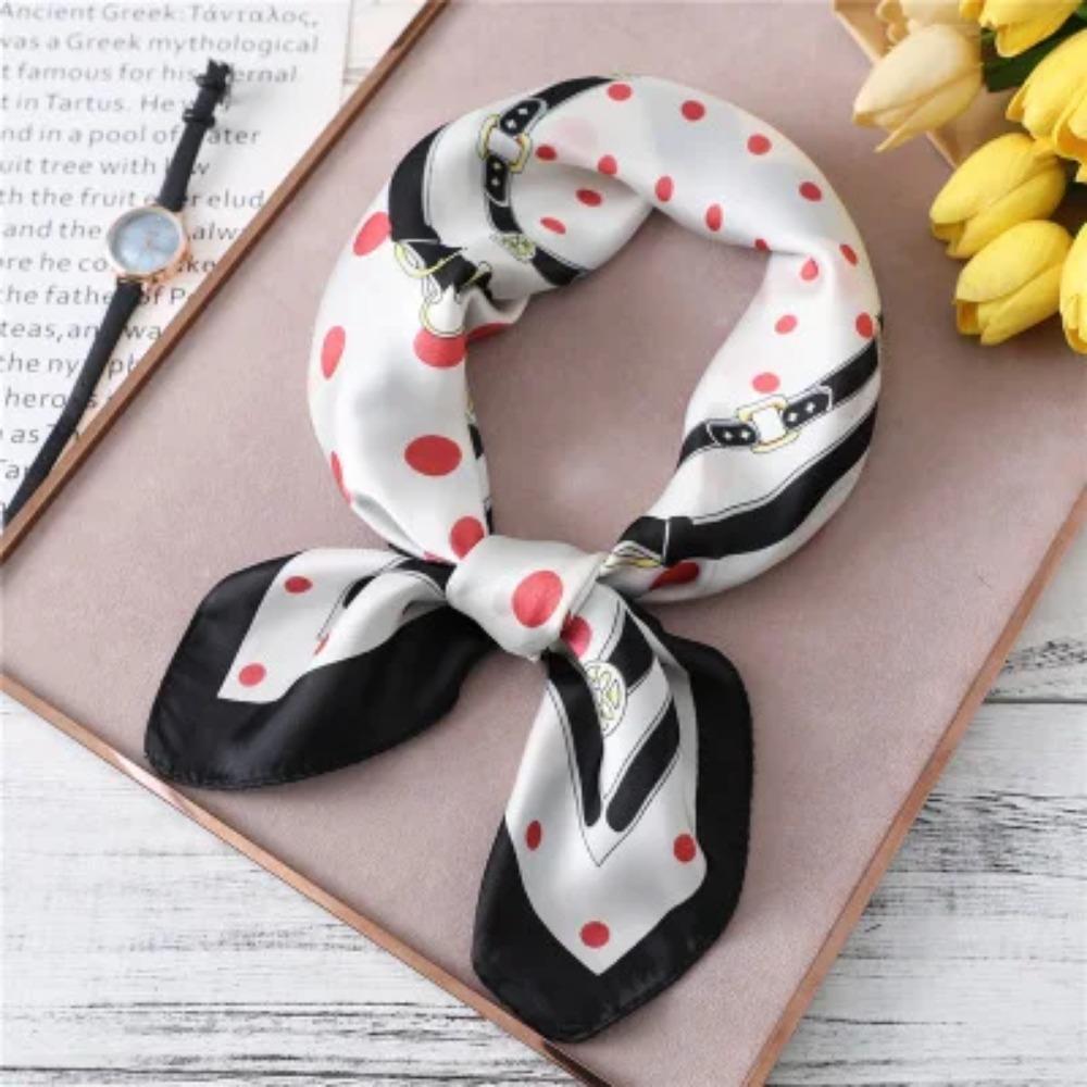 2025 Summer Luxury Brand Silk Scarf Square Women Shawls And Wraps Fashion Office Small Hair Neck Hijabs Foulard Scarves 70*70cm