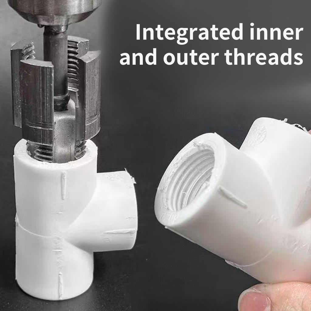 Set scule 2 piese pentru filetare internă și externă integrată, pentru țevi PPR de 1/2" și 3/4", cu design coadă hexagonală