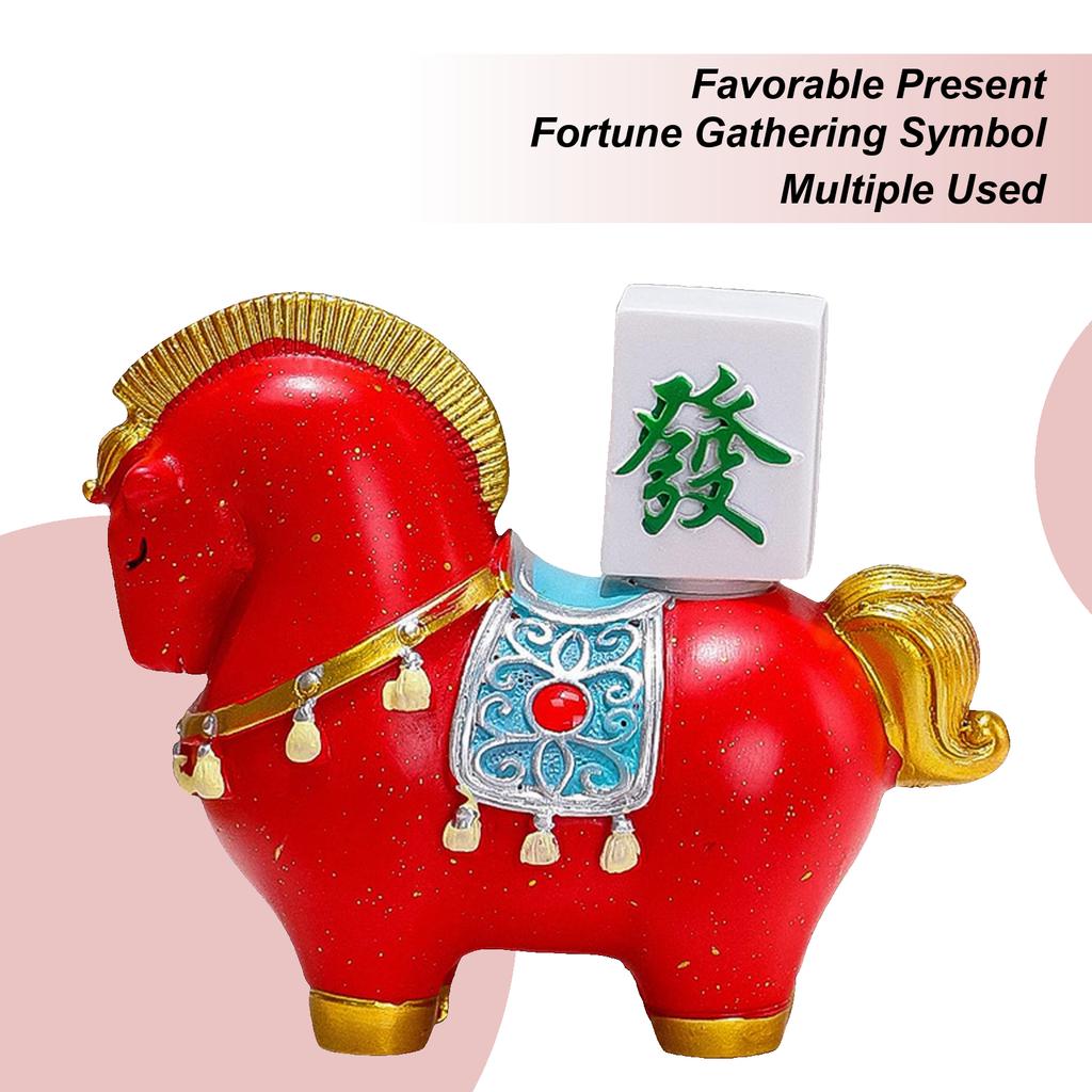 Horse Decor Wealth Symbol Ornament Sculpture Toy 2026 New Year Horse Statues Home Decor For Home Women Men Christmas Bedroom
