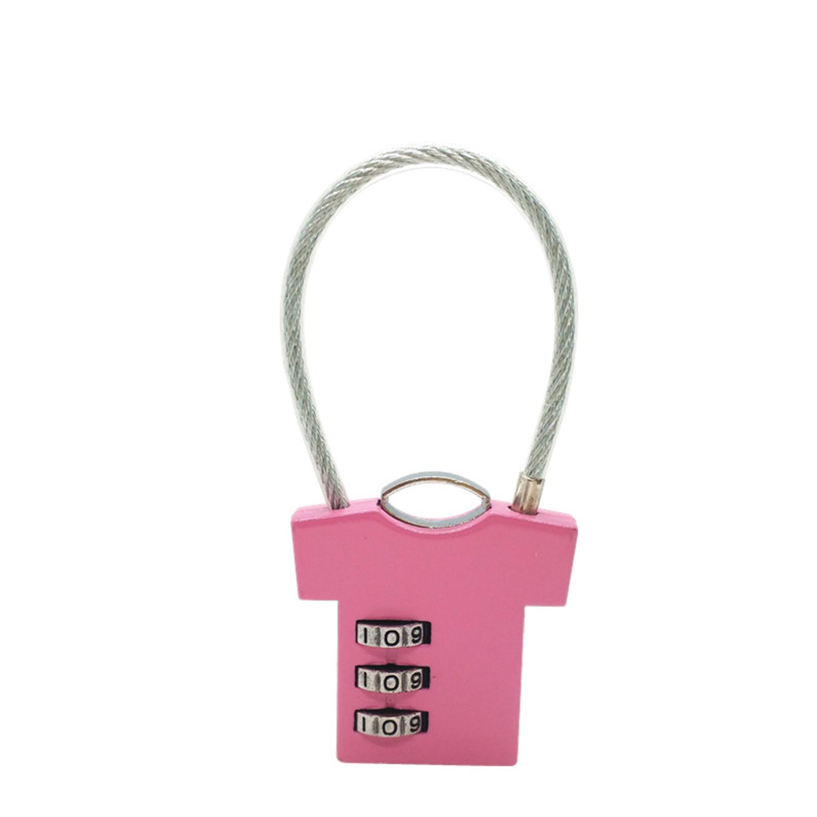 

Симпатичный портативный кодовый замок из цинкового сплава в форме одежды для чемодана, картотечного шкафа, черный розовый