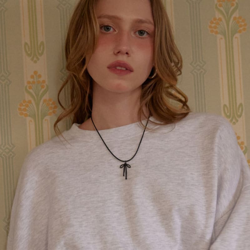 Leterie BLACK RIBBON NECKLACE