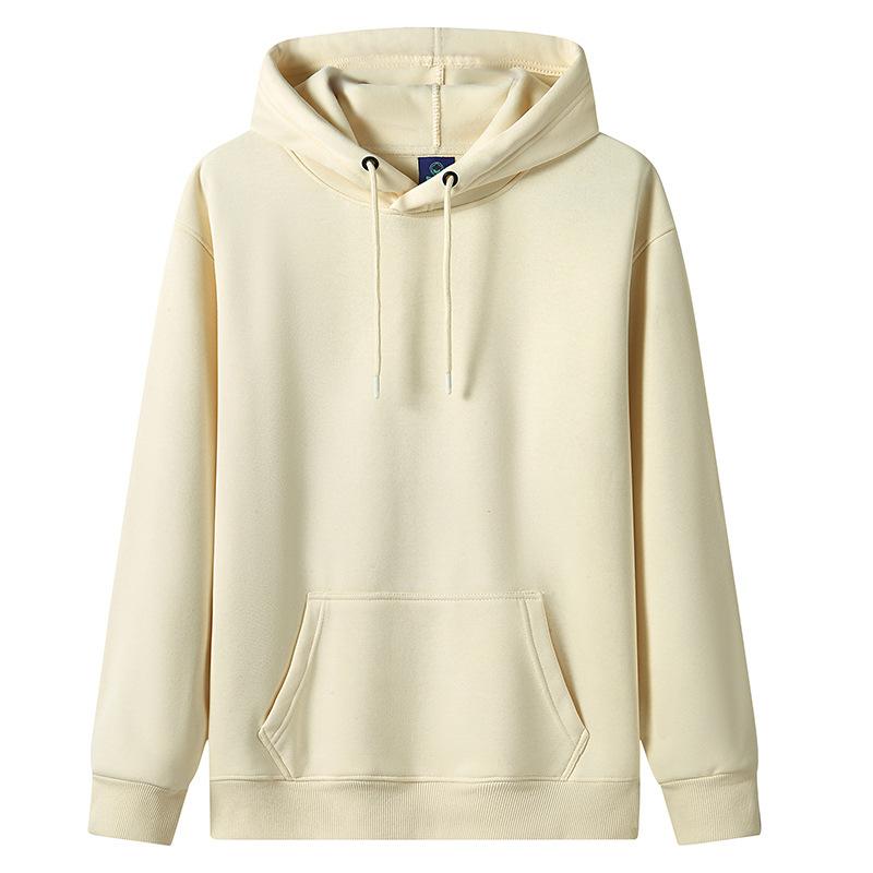 QICED Jesienna i Zimowa Bluza z Kapturem Męska Ciepła Pikowana Pogrubiona Bluza Luźna Duży Rozmiar Modna Bluza z Kapturem