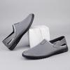 Plus Size Trendy Men's Black Breathable Mesh Slip-On Casual Shoes