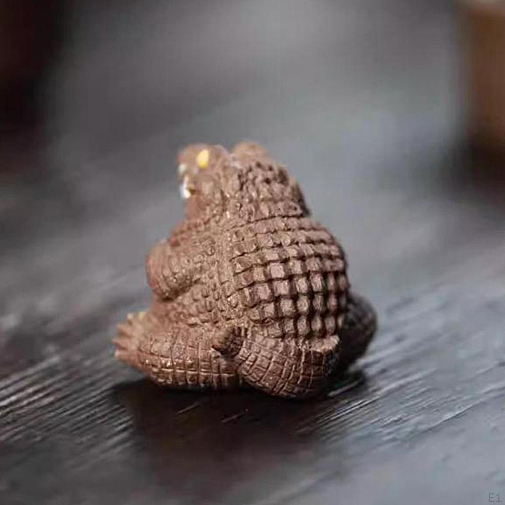 Crocodile Statue Tea Pet Ornament Art Decorative Figurine Animal Sculpture for Ceremony