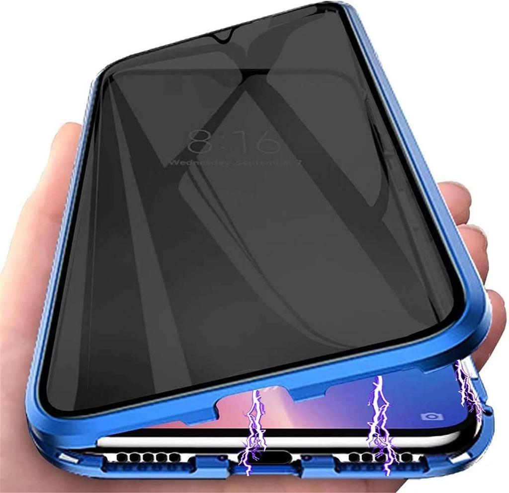 Anti Peeping Case for Samsung Galaxy S26 Ultra Plus S26+, Double Sided Tempered Glass,Metal Frame with Lens Protector Phone Bumpers