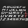 New 3D Metal 25mm Italic Car Letters Alphabet Emblem Numbers Chrome Labeling Auto Sticker Trunk Logo Letters Emblem Accessories
