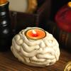1 Piece Halloween New Arrangement Scary Candle Holder Decoration Heart Brain Ghost Festival Decoration Supplies Props