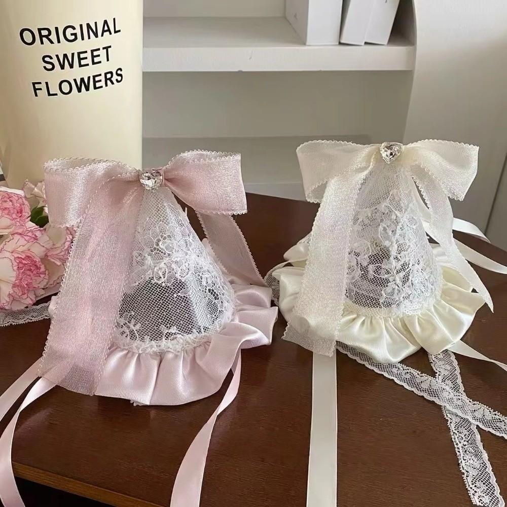 Flower Bow Birthday Hat Hair Clip Diamond Party Headdress Ins Girl Baby Headwear Kid Birthday Gift