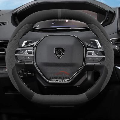 Wildleder Lenkradbezug für Peugeot 508 308 SW E-208 208 E-408 408 GT 2021 2022 2023 2024 2025 Auto Zubehör