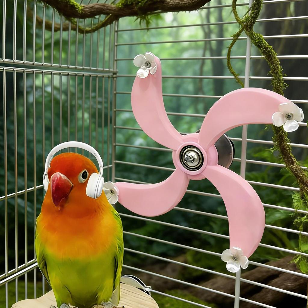 Bird Toys Interactive Rotating Spinner Wheel Cage Toys for Mental Enrichment Play for Cockatiel Conure Parakeet Budgie Parrot