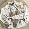 Sexy Solid Color Women Three Piece Bikini Swimsuit For Summer Vacation