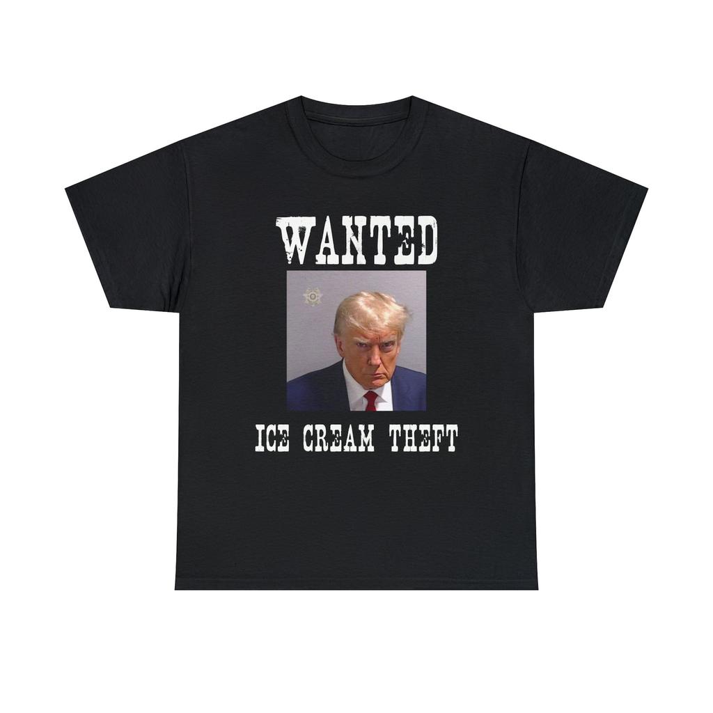 Trump Mugshot, Wanted, Ice Cream Theft, Y2k Graphic Tee, Trendy Y2k Tshirt, trashy Y2K, Y2k Baby Tee, Y2k Party Shirt, Y2K Slogan Shirt,