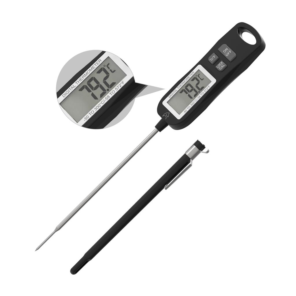 Epeios Cooking Thermometer to Hold Digital Water for and Easy to Use for Toilet Washing and TM002 -50℃ 300℃, 14.1cm Probe, Function, Thermometer,