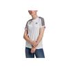 Adidas Originals Adicolor Classics 3 Stripes Tee Sports Training Striped Print Crew Neck Fitted Short Sleeve T-Shirt Women Tops White GN2913