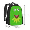 Pattern Design Laptop Travel School Bags The Frog The Show Puppet Cartoon Cute Geek Nerd Film Movie Jim Henson Amphibian Vector