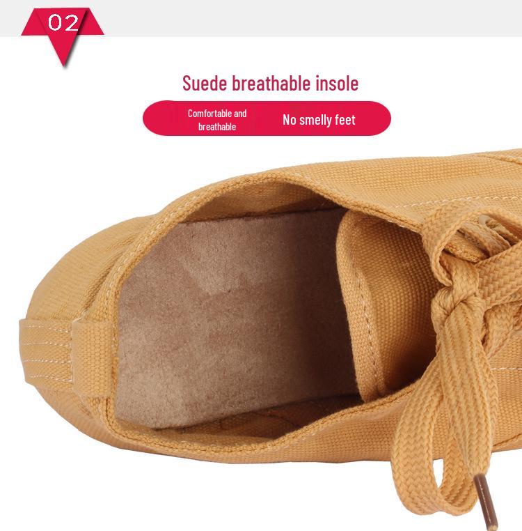 High-Top Jazz Dance Shoes for Men & Women, Canvas Soft Sole Low-Top Practice Shoes.