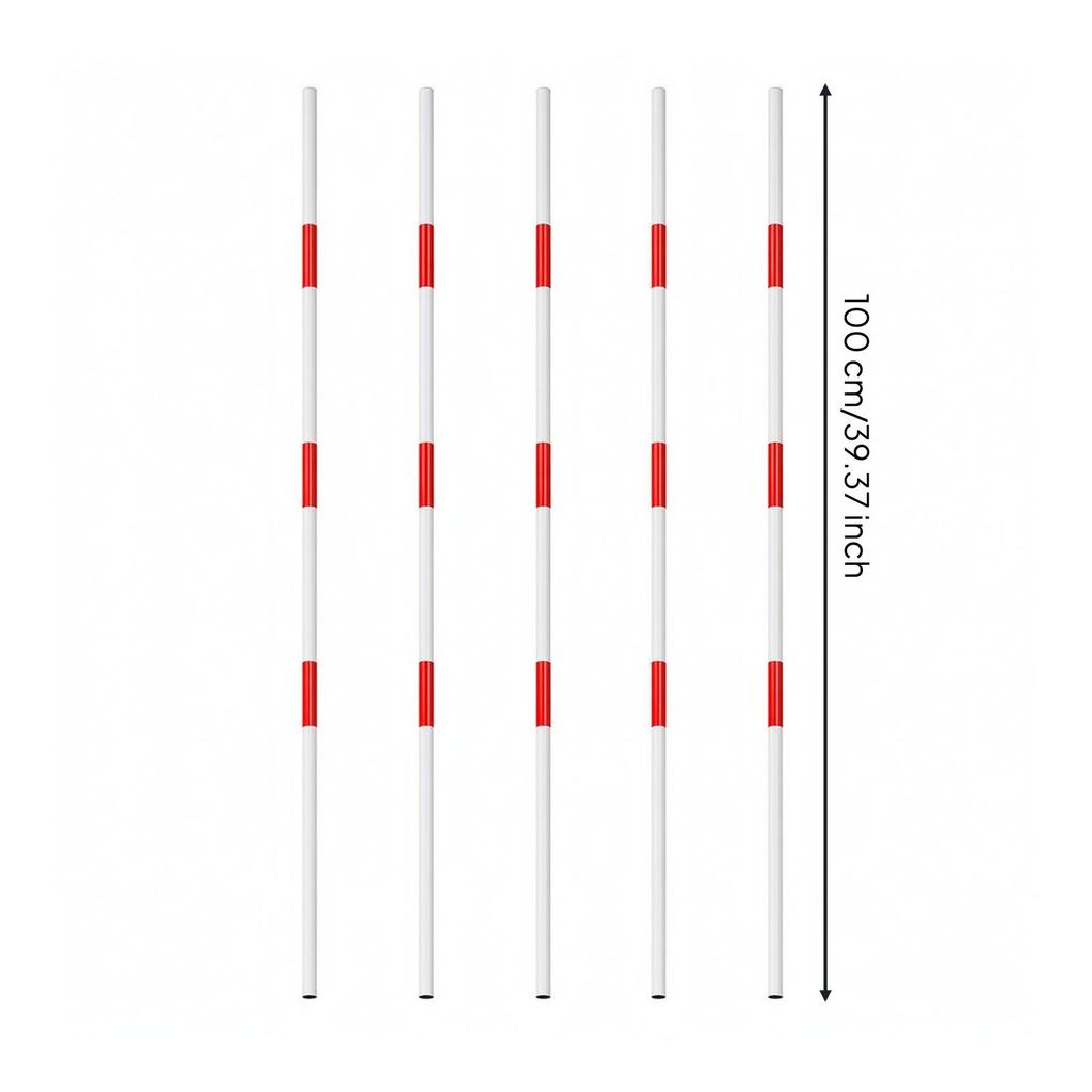 5 Pieces Lightweight Slalom Poles Soccer Training Poles, for Field Marking,