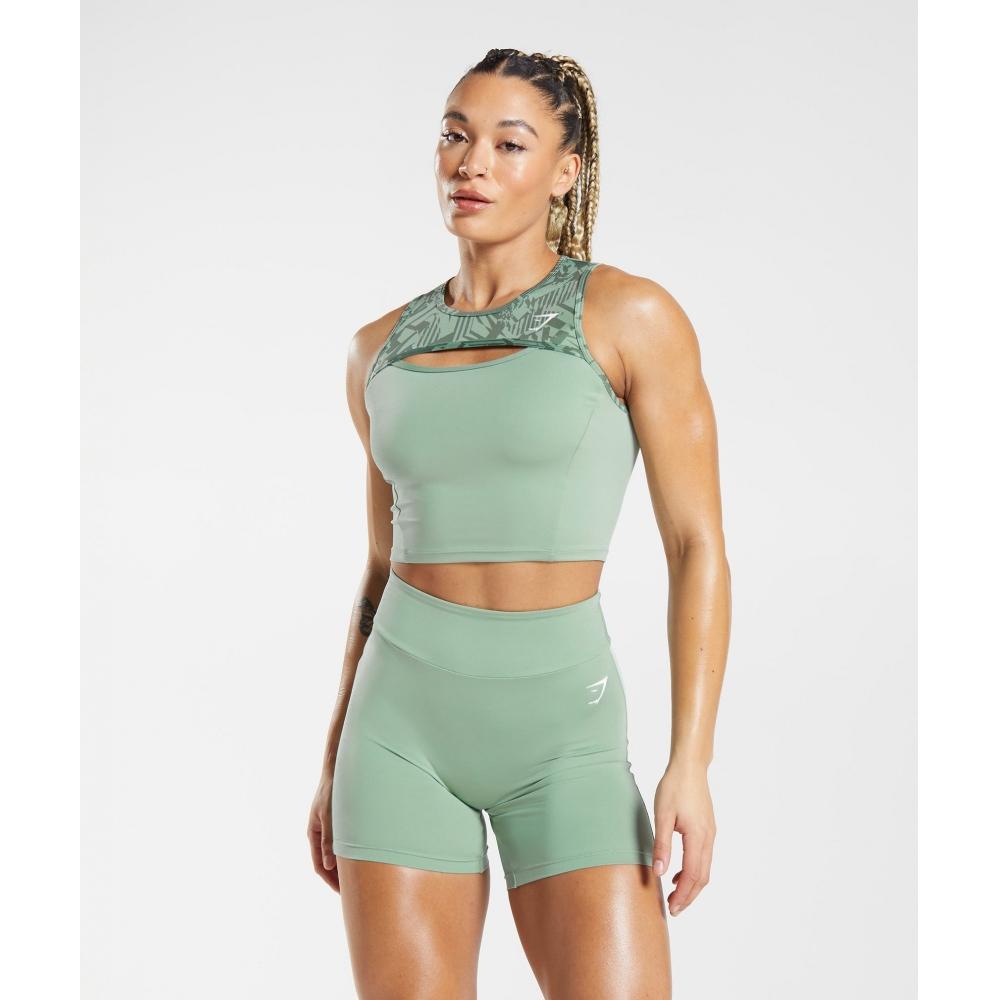 

Gymshark Gs Power Crop Tank Willow Green Desert Sage Green B4a7n Eb6n S