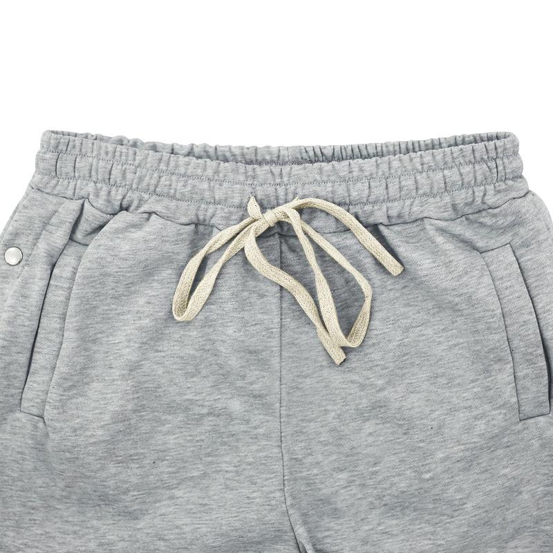 Frühling Herbst Elastische Taille Hip Hop Locker Lässig Weitbein Hose Herren Patchwork Brustleiste Gerade Hose Herren