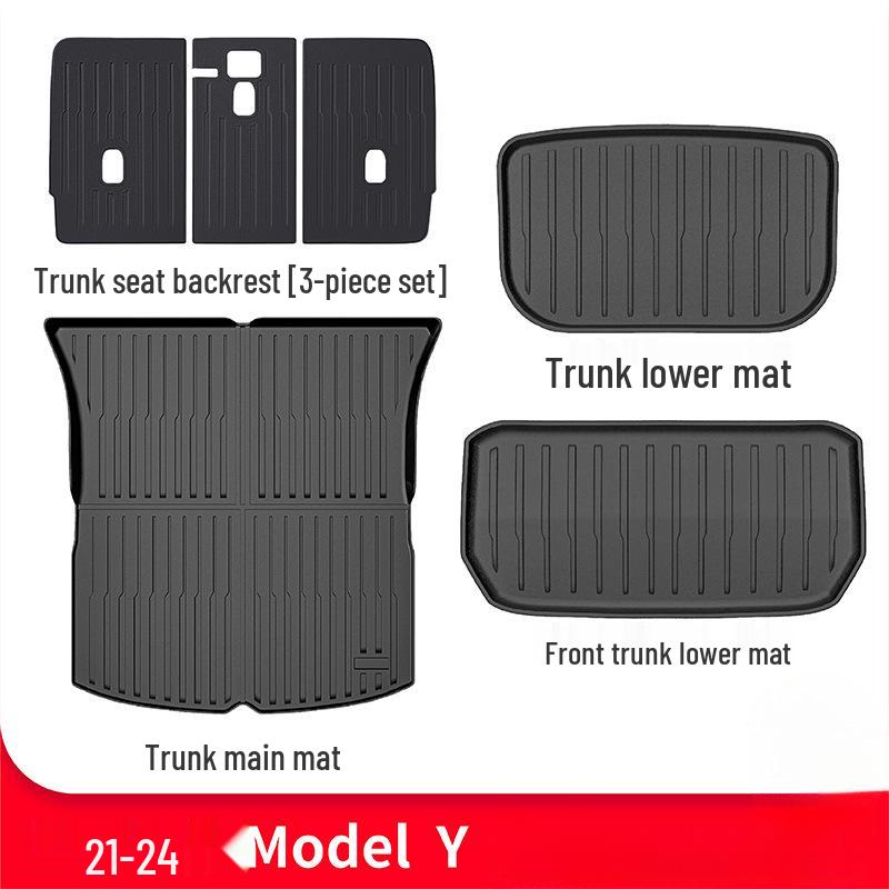 Custom TPE Trunk Mat for Tesla Model Y/3 - Front & Rear Cargo Protection