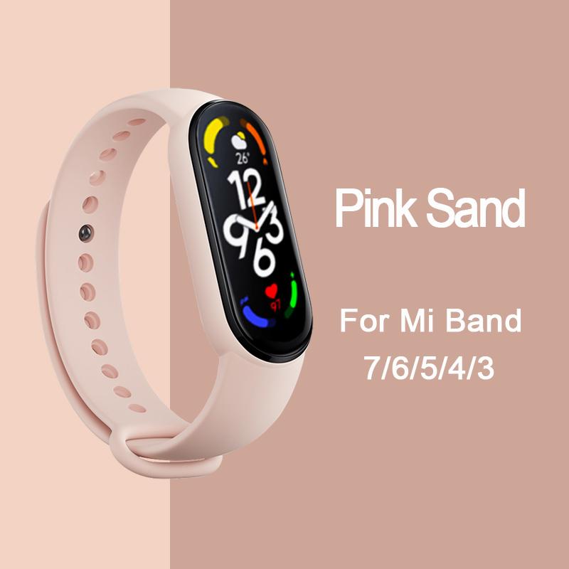 Strap for Mi Band 6 7 Bracelet Sport Silicone Watch Wristband Miband6 Band4 Correa Belt For Xiaomi Mi Band 3 4 5 6 7 Accessories