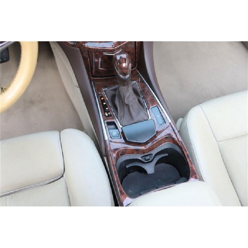 Car Central Console Gear Shift Strip Cover For Cadillac SRX 2010-2016 Wood Grain