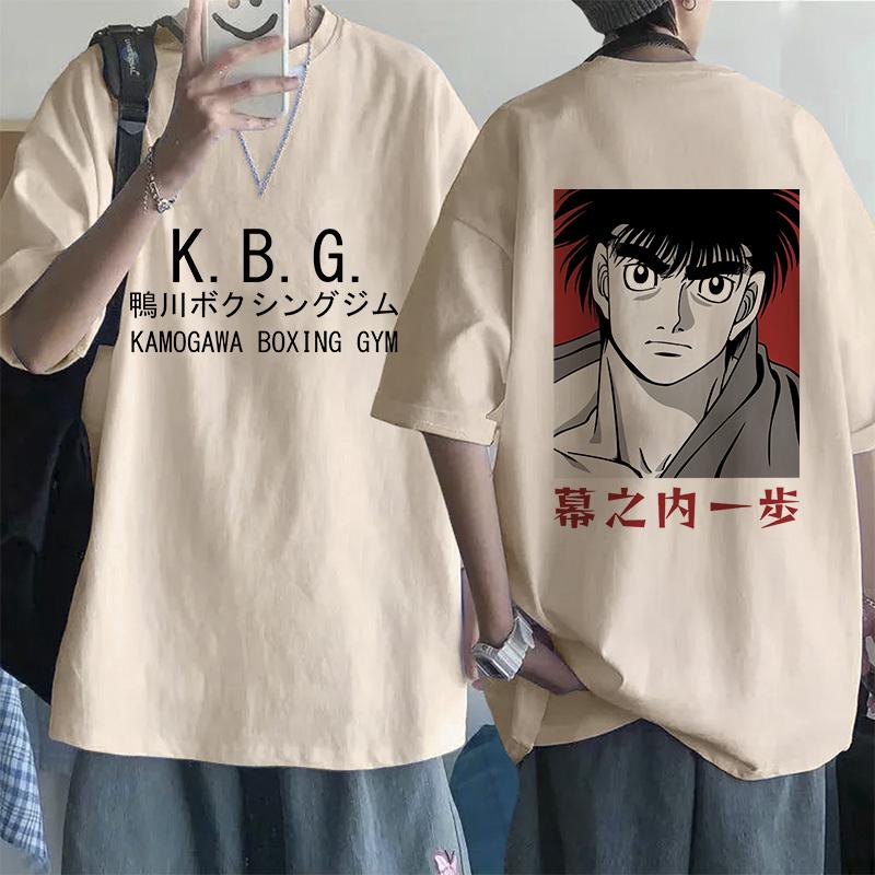 Hajime No Ippo Hip Hop Size TShirt Anime Harajuku Tee Tops Men Women Makunouchi Takamura T-Shirt KGB Y2k Manga Tshirt Clothes