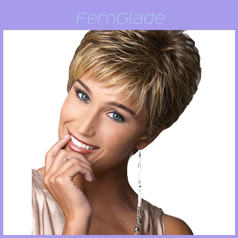 Premium Quality Short Blond And Brown Wigs Capless Design For Effortless Style And Comfort