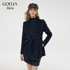 GOELIA Winter Silk Wool V-Neck Coat