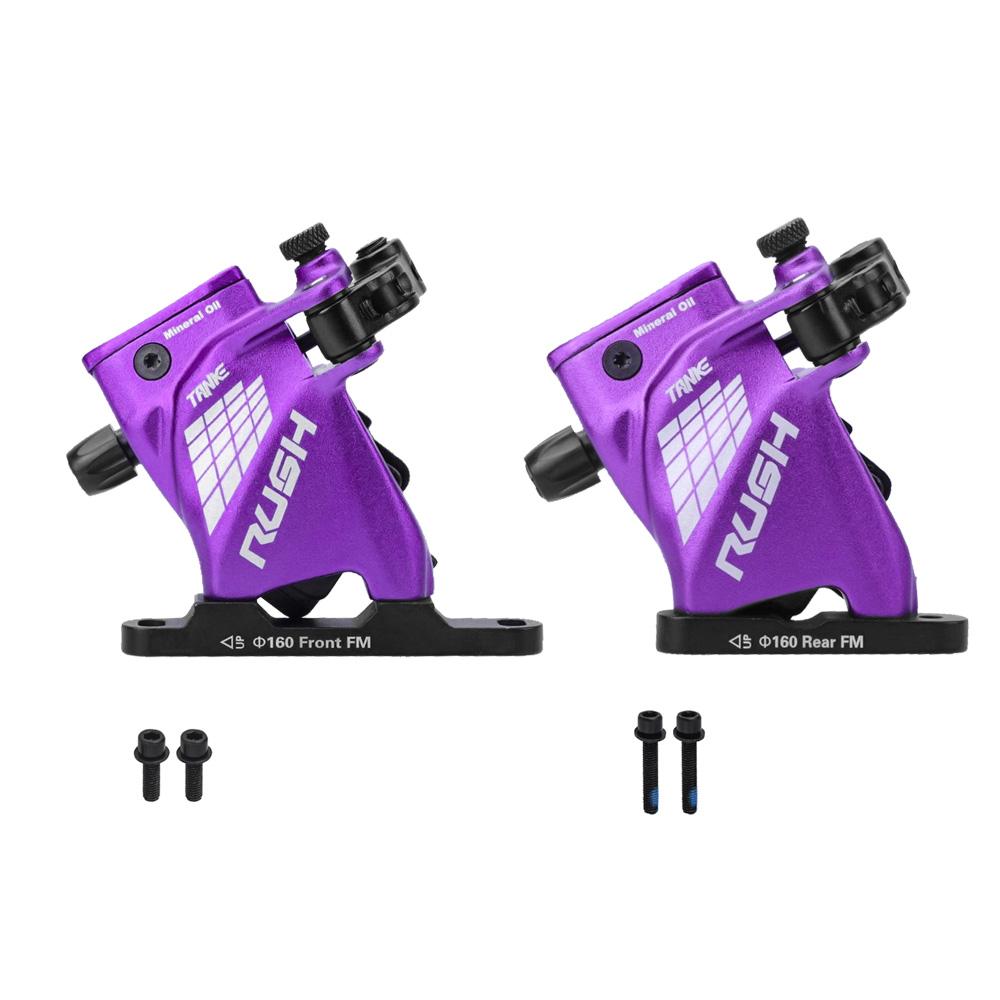 TANKE Line Pulling Oil Pressure Calipers Hydraulic Disc Brake  Road Bike Brake Set RUSH Front Rear 160MM Scooter Bicycle Parts