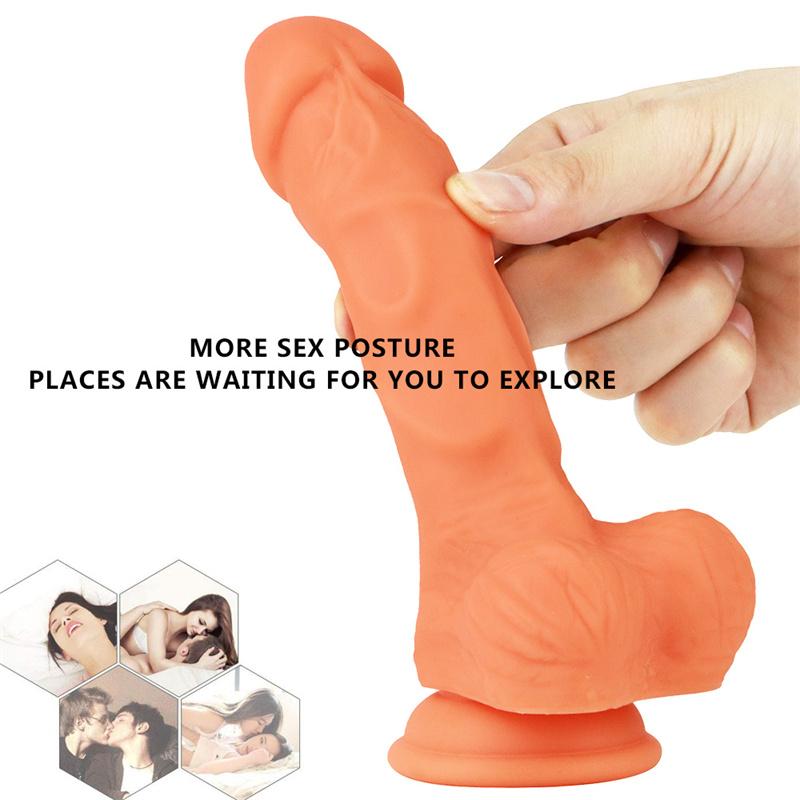 Female Masturbation Sex Tool Simulation Penis Small Silicone Soft Large Super Thick Fake Penis Adult Erotic Sex Products
