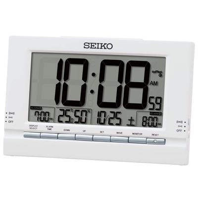 Ρολόι Seiko Ξυπνητήρι Επιτραπέζιο Ρολόι Ψηφιακό Ραδιοκυμάτων Λευκό 112 x 173 x 54mm SQ323W