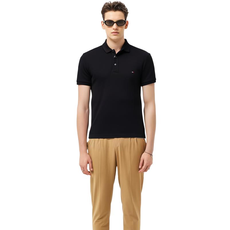 Tommy Hilfiger Polo Shirt Men's Black MW0MW26882BDS