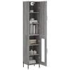 VidaXL Buffet haut Sonoma gris 34,5x34x180 cm Bois d'ingénierie 3199055