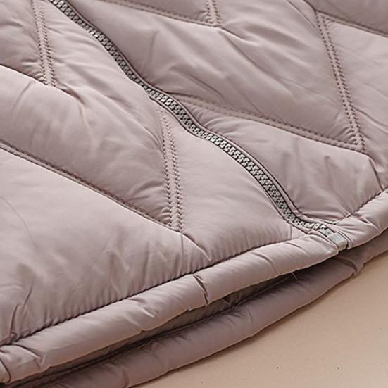 Women Winter Vest Thickened Padded Sleeveless Windproof Stand Collar Heat Retention Neck Protection Pockets Loose Cardigan Outdoor Waistcoat