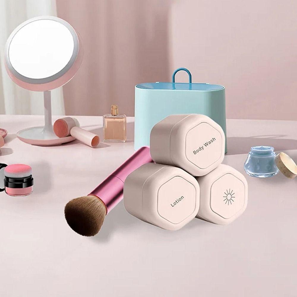 3PCS Hexagonal Magnetic Cream Lotion Box Face Cream Sunscreen Organizer Pills Container