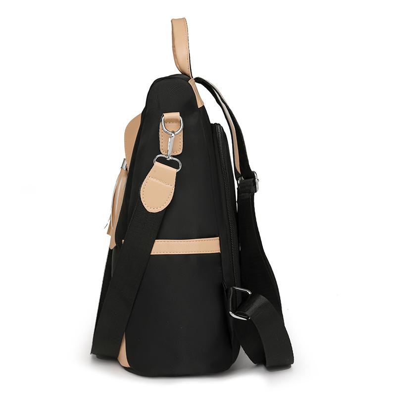Tassel Backpack Large Capacity Women's Color Contrast Commuter Backpack Multifunctional Shoulder Bag