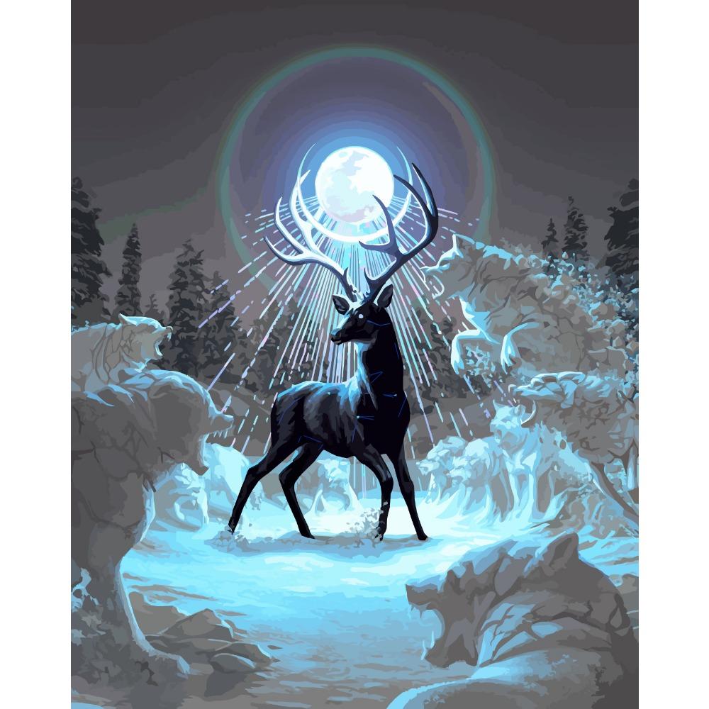 

40x50 см Картина по номерам Фэнтези Звездный мир Рисунок на холсте Ручная роспись Художественный подарок Домашний декор DIY Кит Животное Девушка Наборы картинок 40x50cm NOframe