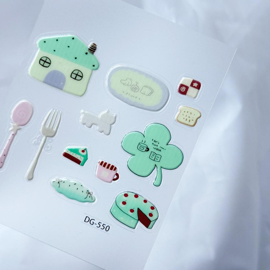 Korean Sea Salt Cat Jelly Stickers: Chic Girly DIY Phone Case & Journal Decor